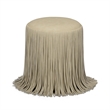 Shag Me Distressed Tan Performance Vegan Leather Ottoman