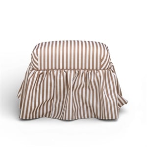 Gertrude Curry Yellow Linen Ottoman