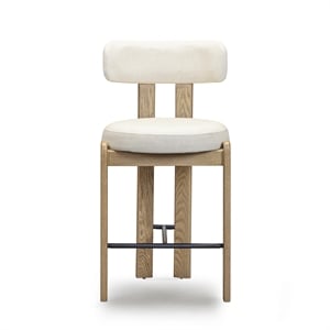 Odessa Cream Performance Vegan Leather Counter Stool