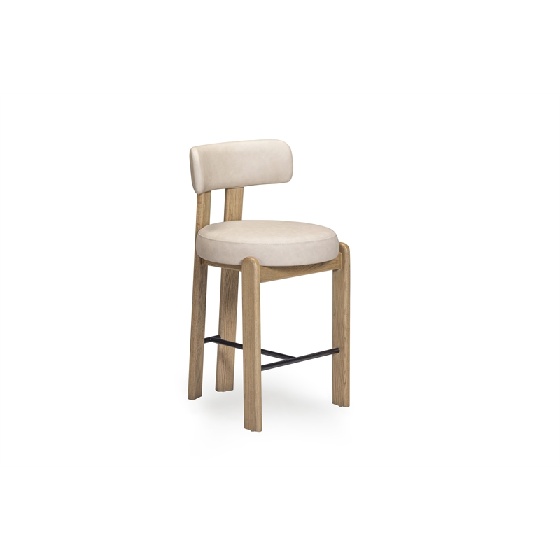 Odessa Taupe Performance Vegan Leather Counter Stool