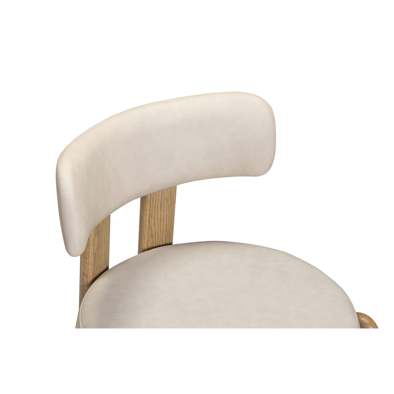 Odessa Taupe Performance Vegan Leather Counter Stool