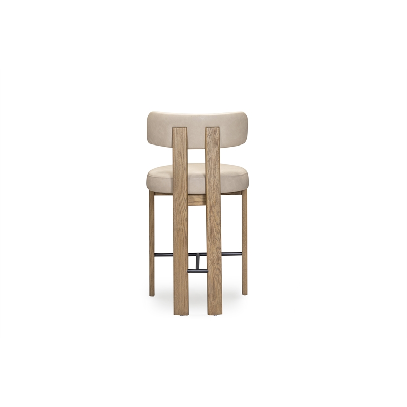Odessa Taupe Performance Vegan Leather Counter Stool