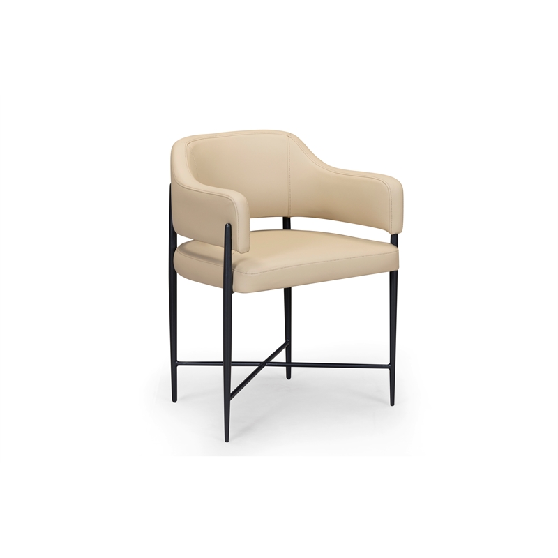 Sezanne Taupe Performance Vegan Leather Dining Chair