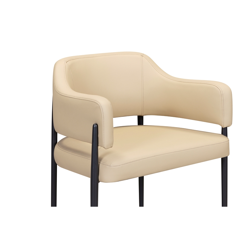 Sezanne Taupe Performance Vegan Leather Dining Chair