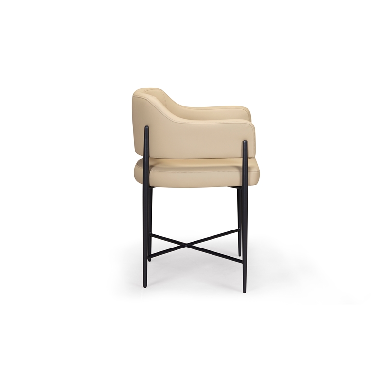 Sezanne Taupe Performance Vegan Leather Dining Chair