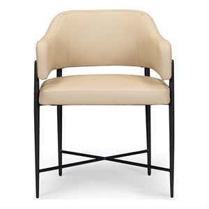 Sezanne Taupe Performance Vegan Leather Dining Chair