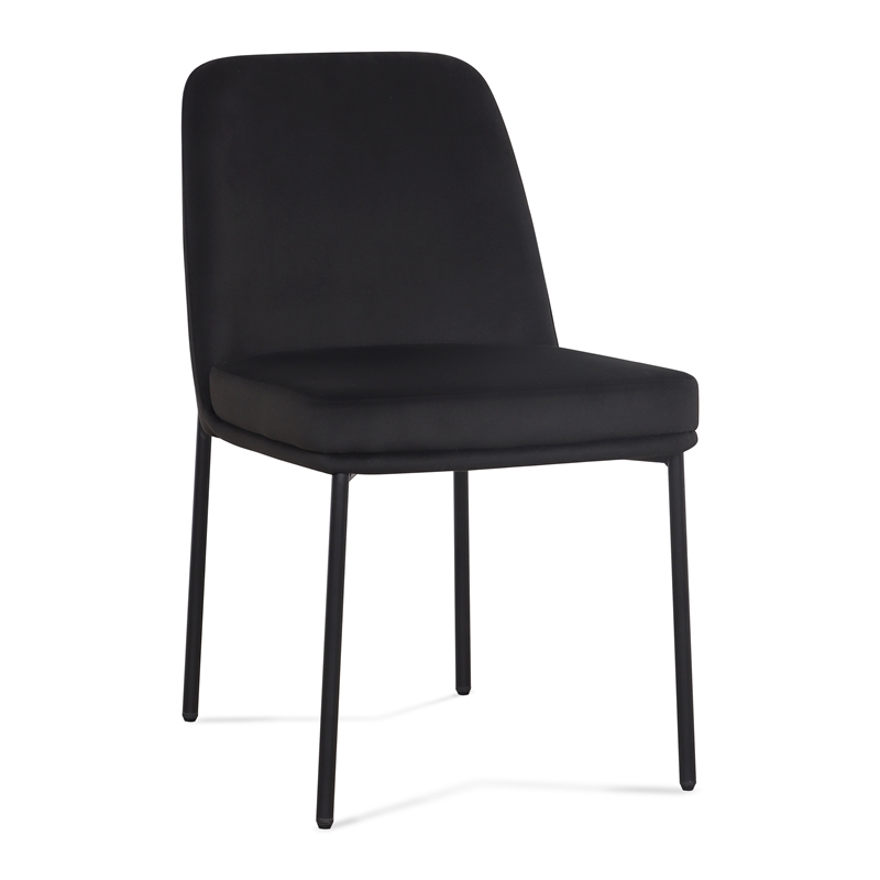 Sydney Black Performance Velvet Dining Chair Set of 2