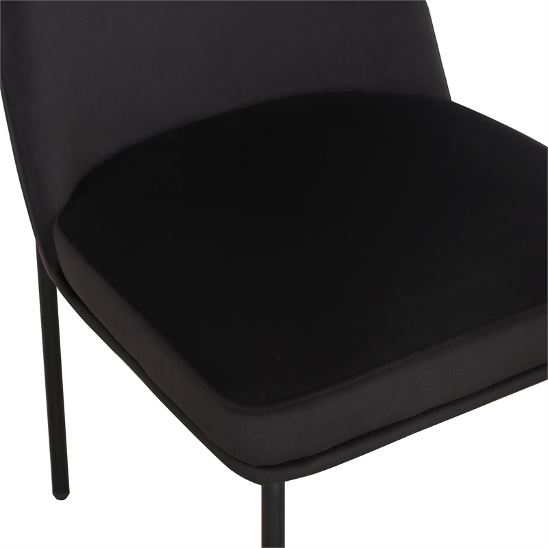 Sydney Black Performance Velvet Dining Chair Set of 2