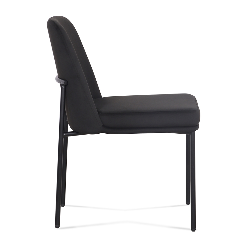 Sydney Black Performance Velvet Dining Chair Set of 2