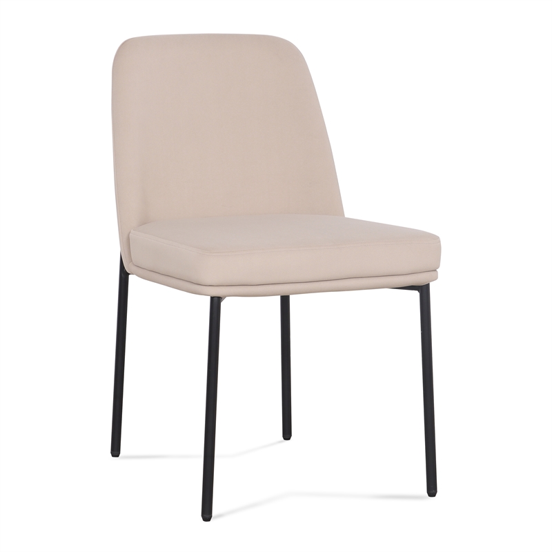 Sydney Taupe Performance Velvet Dining Chair Set of 2