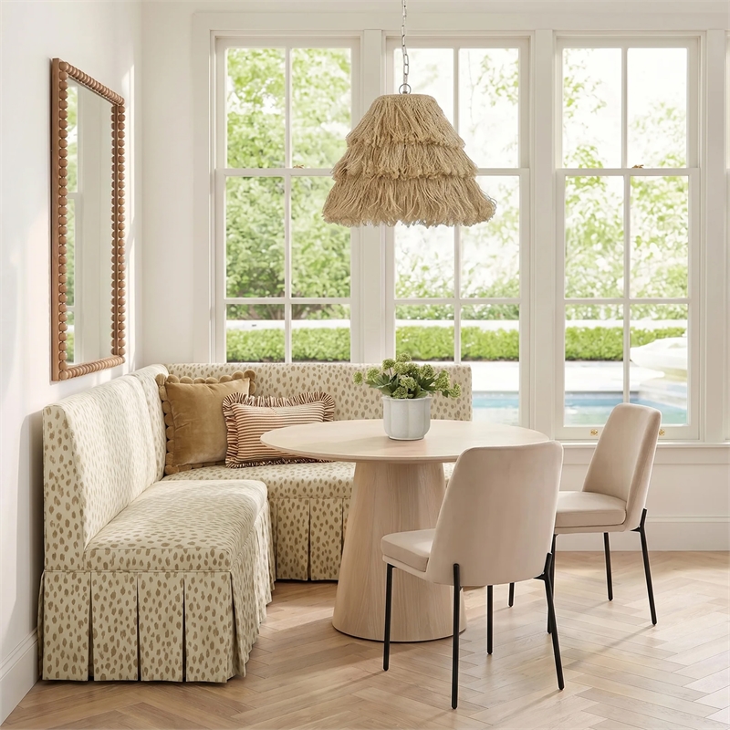 Sydney Taupe Performance Velvet Dining Chair Set of 2