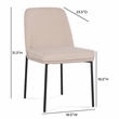 Sydney Taupe Performance Velvet Dining Chair Set of 2