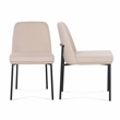Sydney Taupe Performance Velvet Dining Chair Set of 2