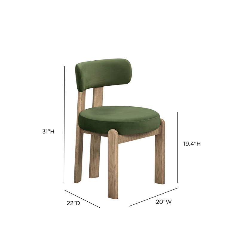 Odessa Green Performance Velvet Dining Chair