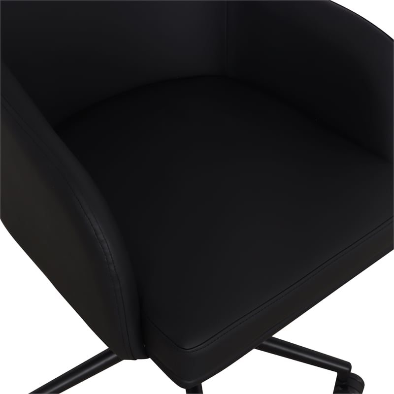 TOV Furniture Sydney Black Performance Vegan Leather Office Desk Chair