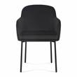 Sydney Black Performance Velvet Armchair Set of 2