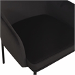 Sydney Black Performance Velvet Armchair Set of 2