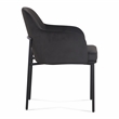 Sydney Black Performance Velvet Armchair Set of 2