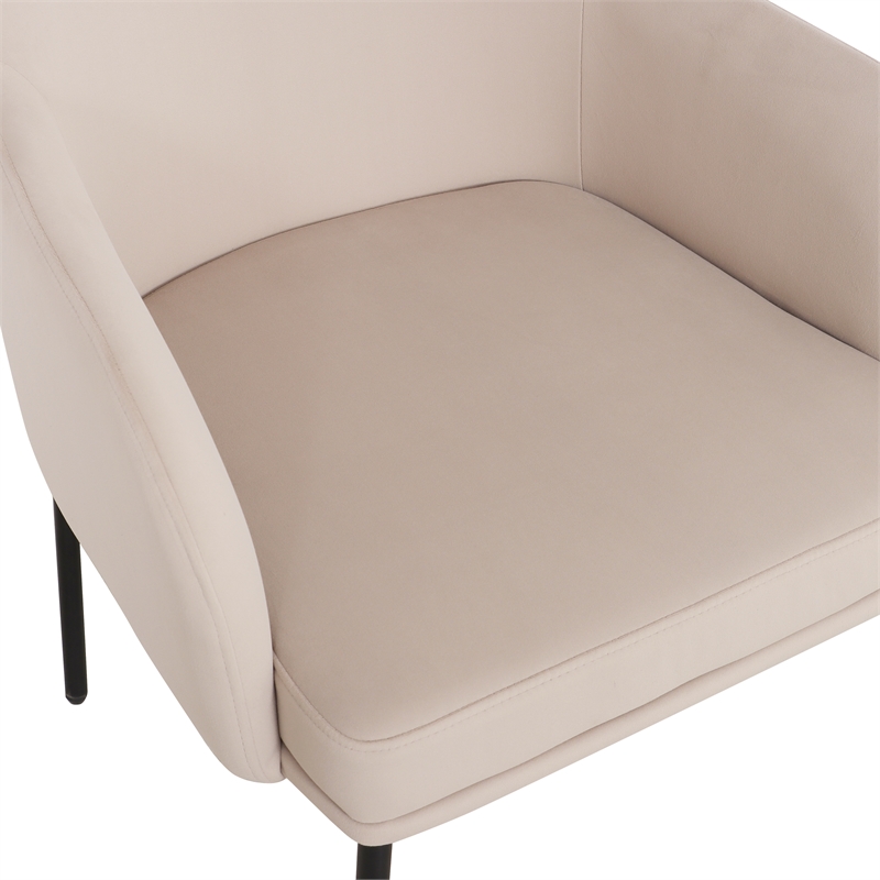 Sydney Taupe Performance Velvet Armchair Set of 2