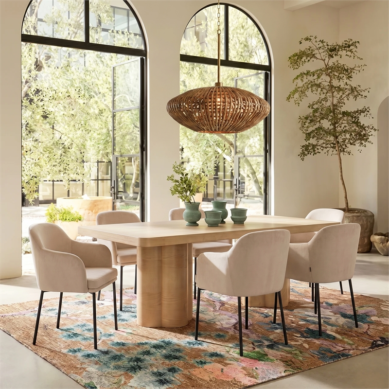 Sydney Taupe Performance Velvet Armchair Set of 2