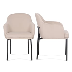 Sydney Taupe Performance Velvet Armchair Set of 2
