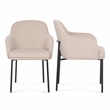 Sydney Taupe Performance Velvet Armchair Set of 2