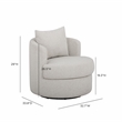 TOV Furniture Silvi Off White Boucle Swivel Chair