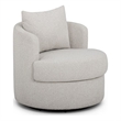 TOV Furniture Silvi Off White Boucle Swivel Chair