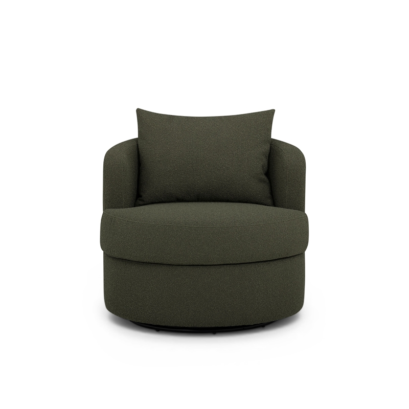 TOV Furniture Silvi Kale Green Boucle Swivel Chair