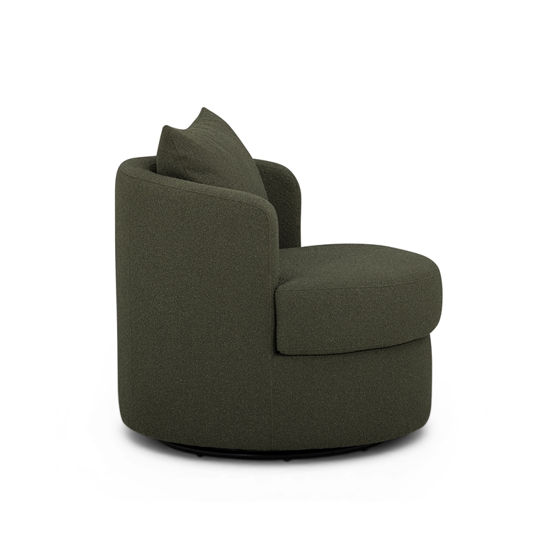 TOV Furniture Silvi Kale Green Boucle Swivel Chair