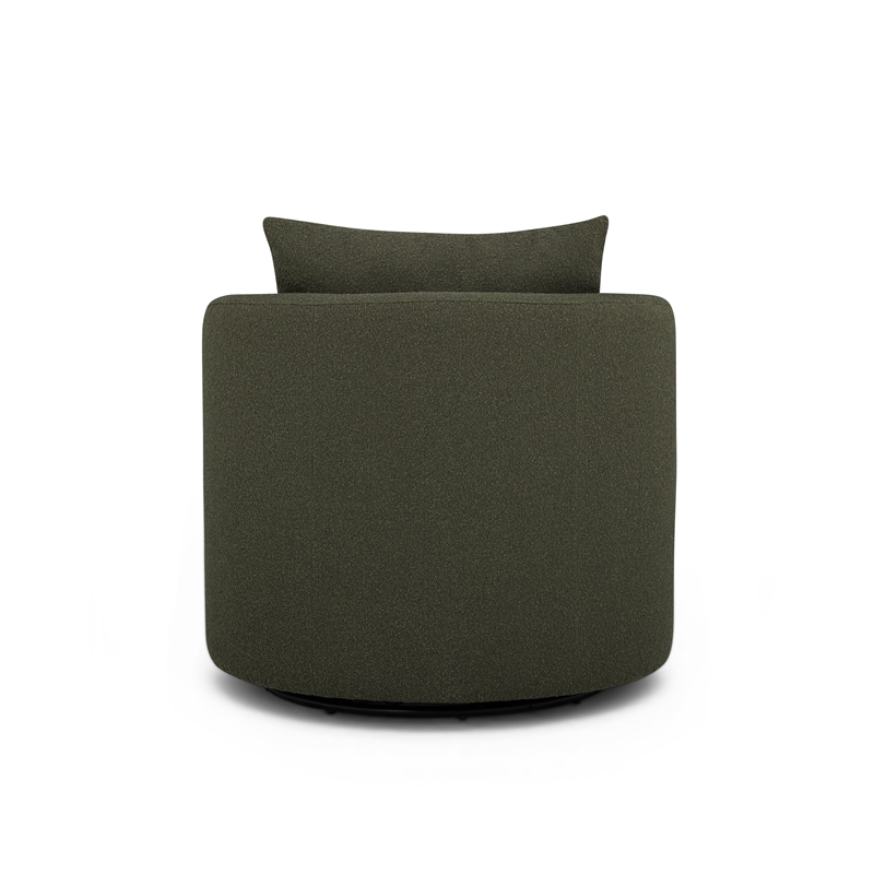 TOV Furniture Silvi Kale Green Boucle Swivel Chair