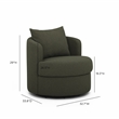 TOV Furniture Silvi Kale Green Boucle Swivel Chair