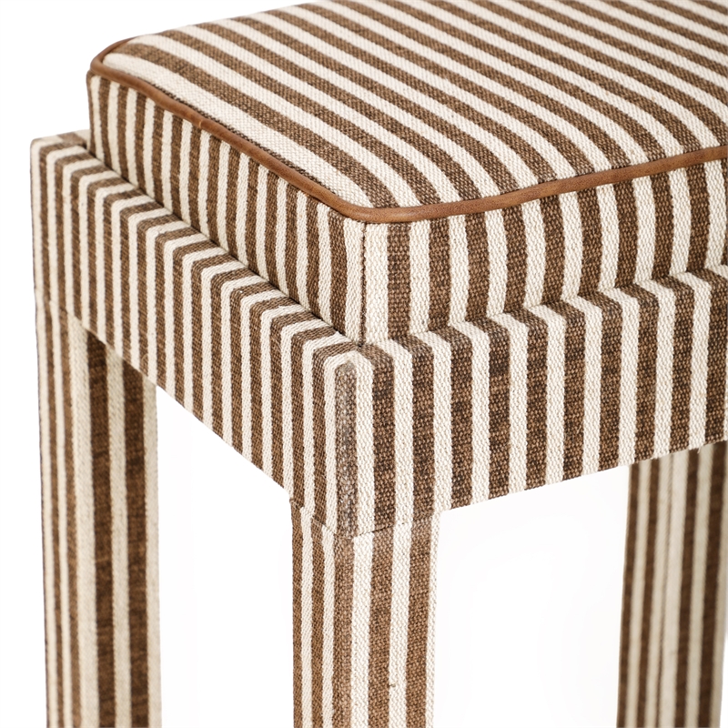 Kora Brown Cotton Jute Stool