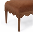 Oodle Bronze Vegan Mohair Bench in Walnut