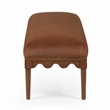 Oodle Bronze Vegan Mohair Bench in Walnut