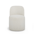 Persa Round Back Cream Performance Chenille Dining Chair