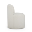 Persa Round Back Cream Performance Chenille Dining Chair
