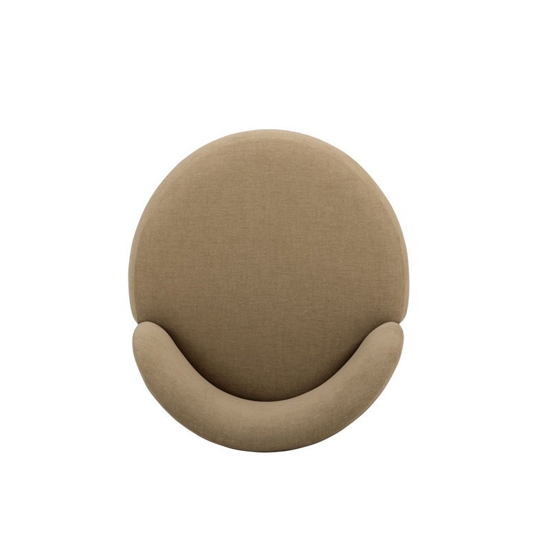 Persa Round Back Light Brown Performance Chenille Dining Chair