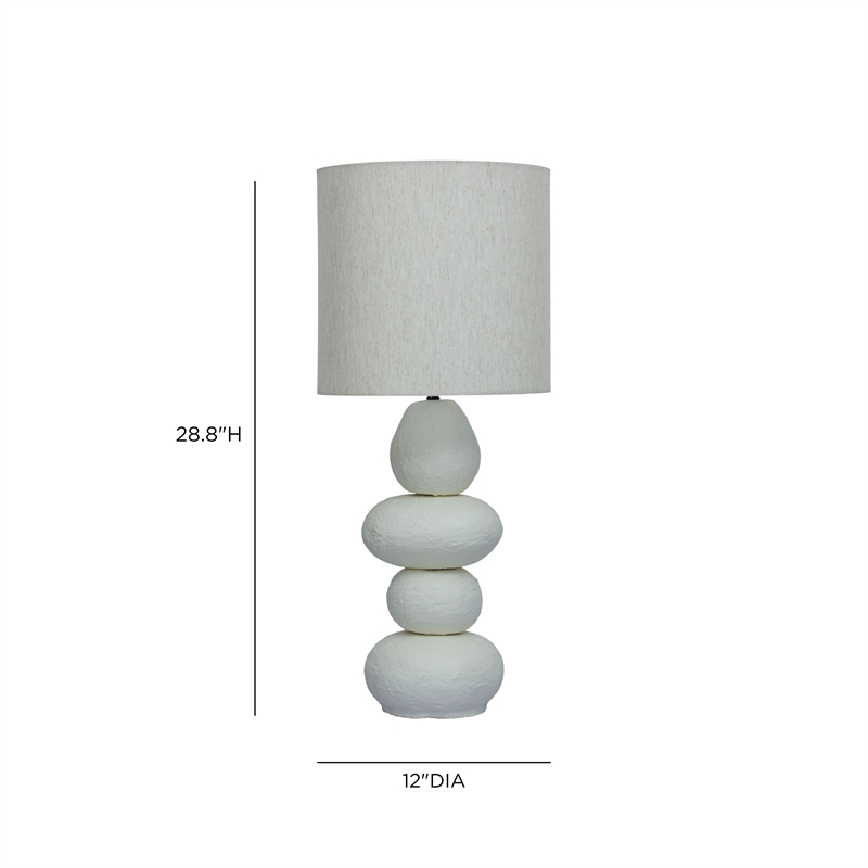 Pebble Cream Table Lamp