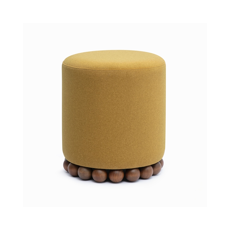 Dex Amber Performance Vegan Mohair Ottoman