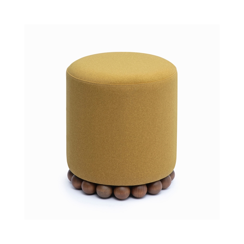 Dex Amber Performance Vegan Mohair Ottoman