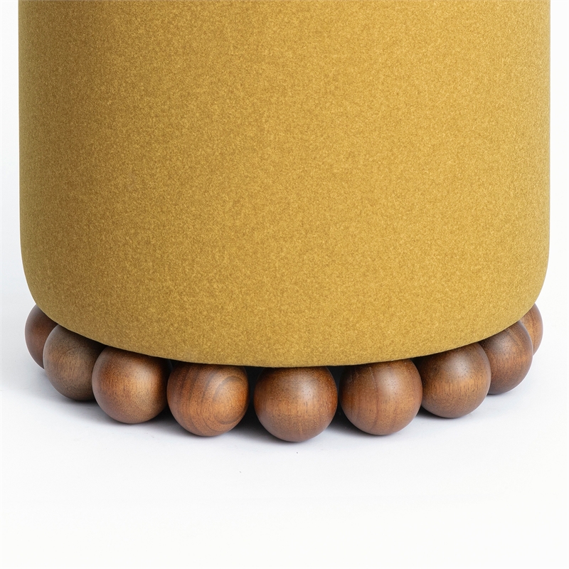 Dex Amber Performance Vegan Mohair Ottoman