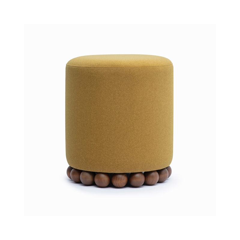 Dex Amber Performance Vegan Mohair Ottoman