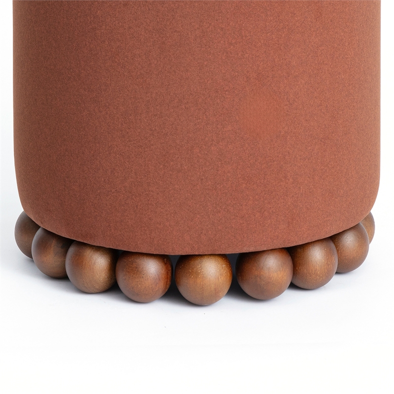 Dex Bronze Performance Vegan Mohair Ottoman