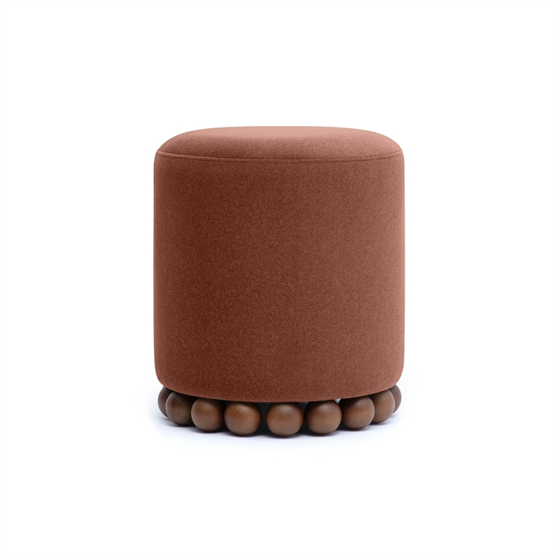 Dex Bronze Performance Vegan Mohair Ottoman