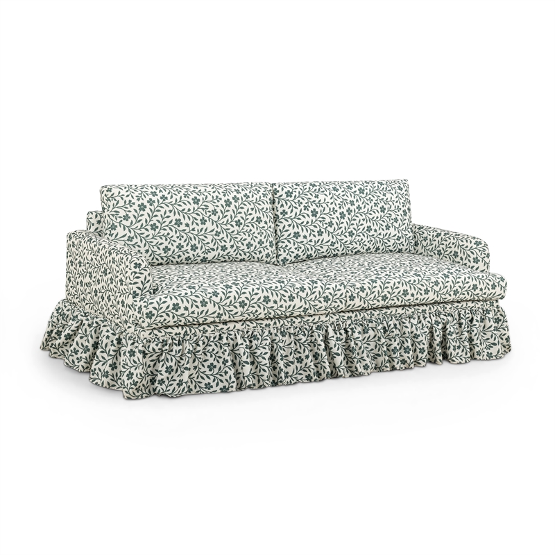 Gertrude Floral Linen Weave Sofa