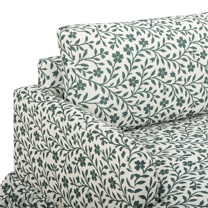 Gertrude Floral Linen Weave Sofa