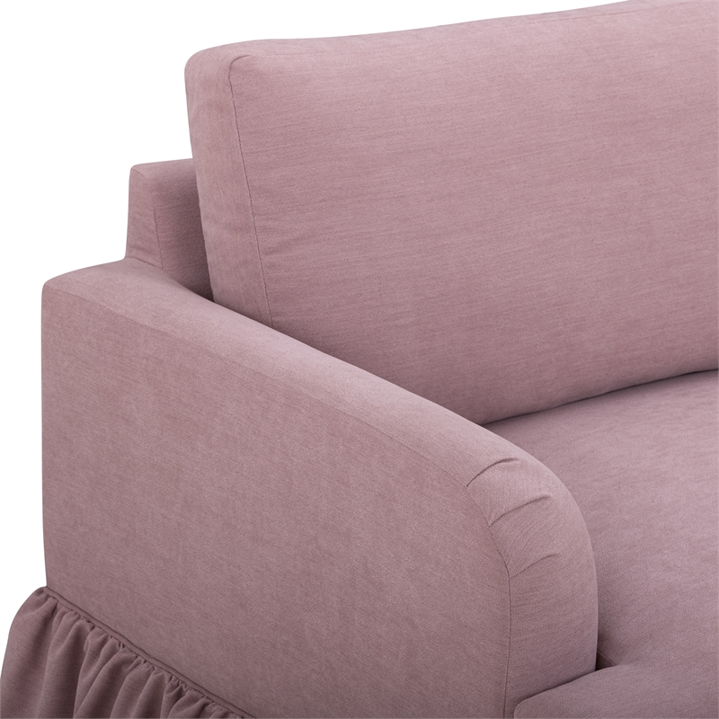 Gertrude Mauve Upcycled Fabric Sofa