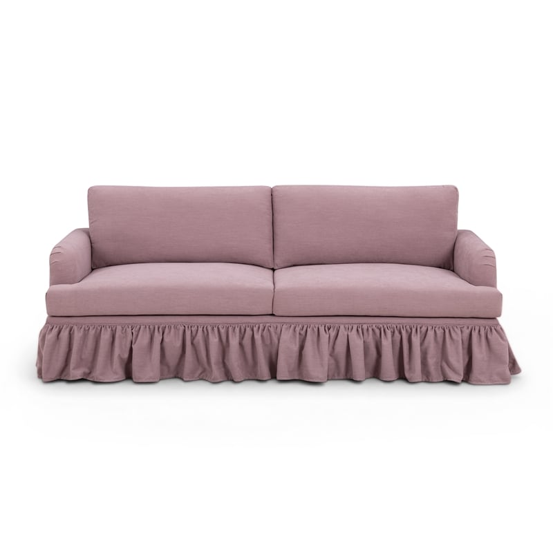 Gertrude Mauve Upcycled Fabric Sofa