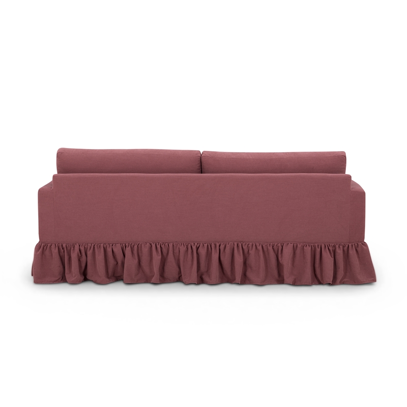 Gertrude Plum Upcycled Fabric Sofa